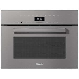 Miele PureLine Series 24 in. 1.4 cu. ft. Smart Steam Electric Single Wall Oven with True European Convection - Graphite Gray, , hires