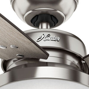 Hunter Sentinel 52 in. Ceiling Fan with LED Light Kit and Handheld Remote - Brushed Nickel, Brushed Nickel, hires