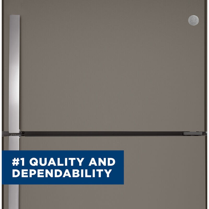 GE 33 in. 21.9 cu. ft. Garage Ready Top Freezer Refrigerator - Fingerprint Resistant Slate, Slate, hires