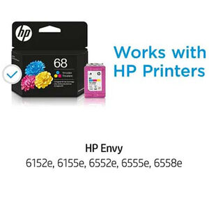 HP 68 Tri-Color Original Ink Cartridge for HP ENVY Inkjet Printers (Cyan, Magenta, Yellow), , hires