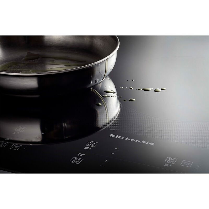 KitchenAid 30 in. Electric Cooktop with 5 Smoothtop Burners - Black, , hires