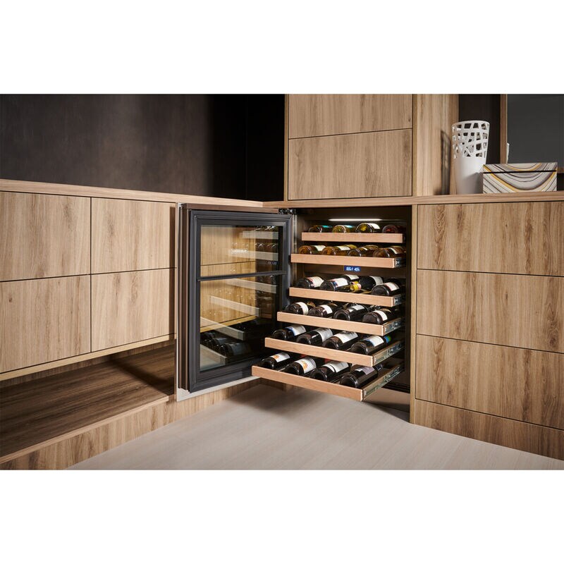 Sub-Zero Designer Series 24 in. Undercounter Smart Wine Cooler with Wood Racks, Dual Temperature Zones & 42 Bottle Capacity - Custom Panel Ready, , hires