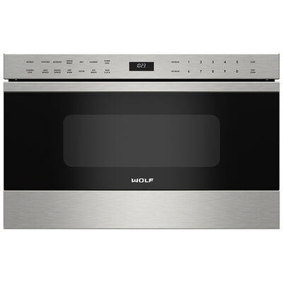 Wolf 24 in. 1.2 cu. ft. Microwave Drawer with 10 Power Levels & Sensor Cooking Controls - Stainless Steel | MD24TES