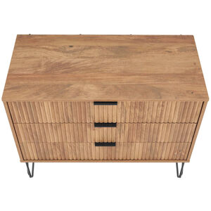 Manhattan Comfort DUMBO Modern 3-Drawer Dresser - Golden Brown, Golden Brown, hires