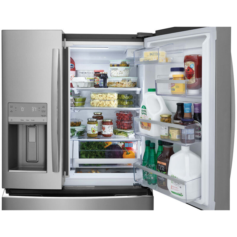 Frigidaire Gallery 36 in. 26.3 cu. ft. 4-Door French Door Refrigerator with Ice & Water Dispenser - Stainless Steel, , hires