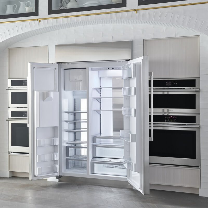 Monogram 48 in. 30.7 cu. ft. Built-In Smart Side by Side Refrigerator with Ice & Water Dispenser - Stainless Steel, , hires