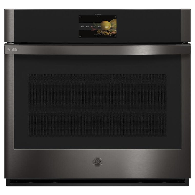 ge black stainless wall oven