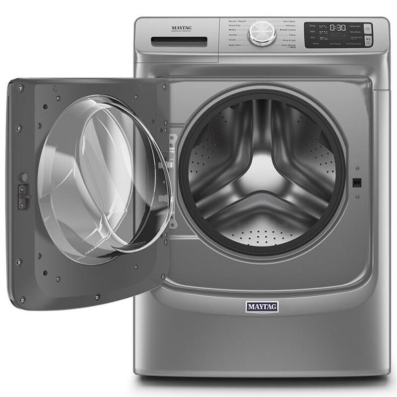 Maytag 27 in. 7.3 cu. ft. Stackable Electric Dryer with Extra Power, Sanitize, Steam & Quick Dry Cycle - Metallic Slate, Metallic Slate, hires