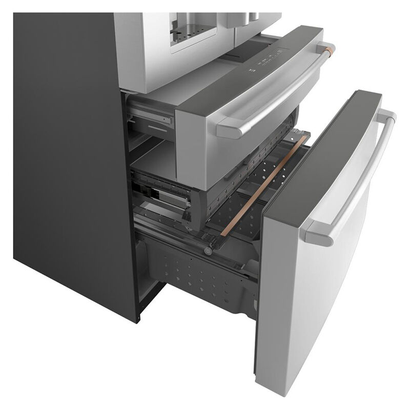 Cafe 36 in. 27.8 cu. ft. Smart 4-Door French Door Refrigerator with Ice & Water Dispenser - Stainless Steel, Stainless Steel, hires