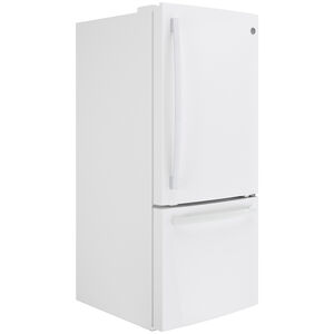 GE 30 in. 21.0 cu. ft. Bottom Freezer Refrigerator - White, White, hires