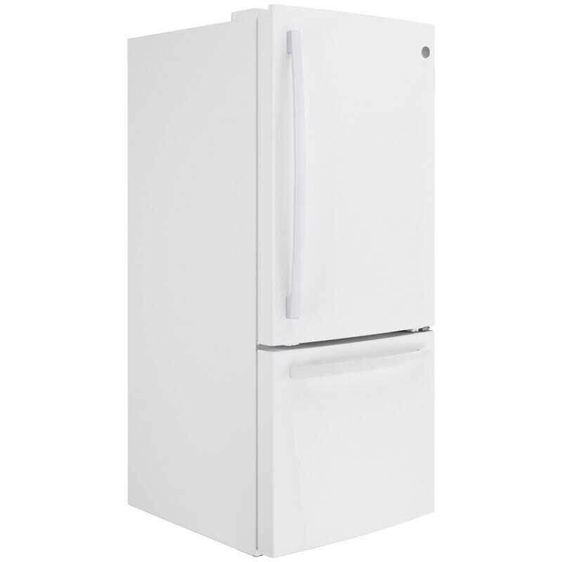 GE 30 in. 21.0 cu. ft. Bottom Freezer Refrigerator - White, White, hires