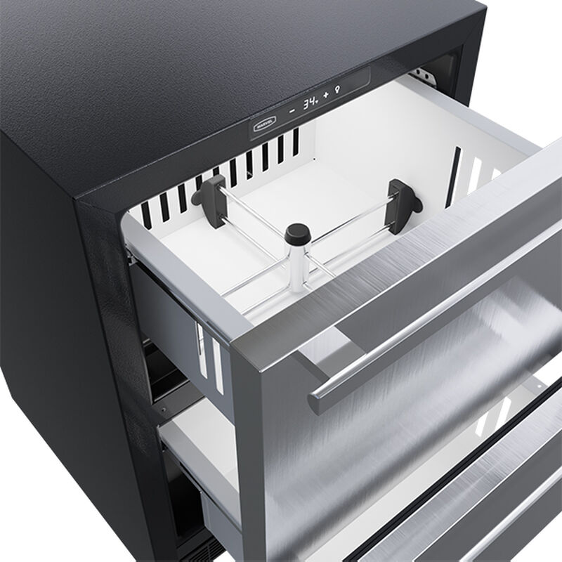 Marvel Classic Collection 24 in. 5 cu. ft. Double Refrigerator Drawers - Stainless Steel, , hires