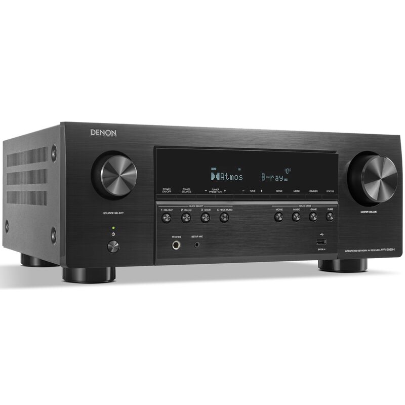 Denon 7.2 Ch. 4K/8K Dolby Atmos AV Receiver Powered by HEOS - Black, , hires