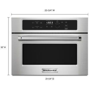 KitchenAid 24 in. 1.4 cu.ft Built-In Microwave with 10 Power Levels & Sensor Cooking Controls - Stainless Steel, Stainless Steel, hires