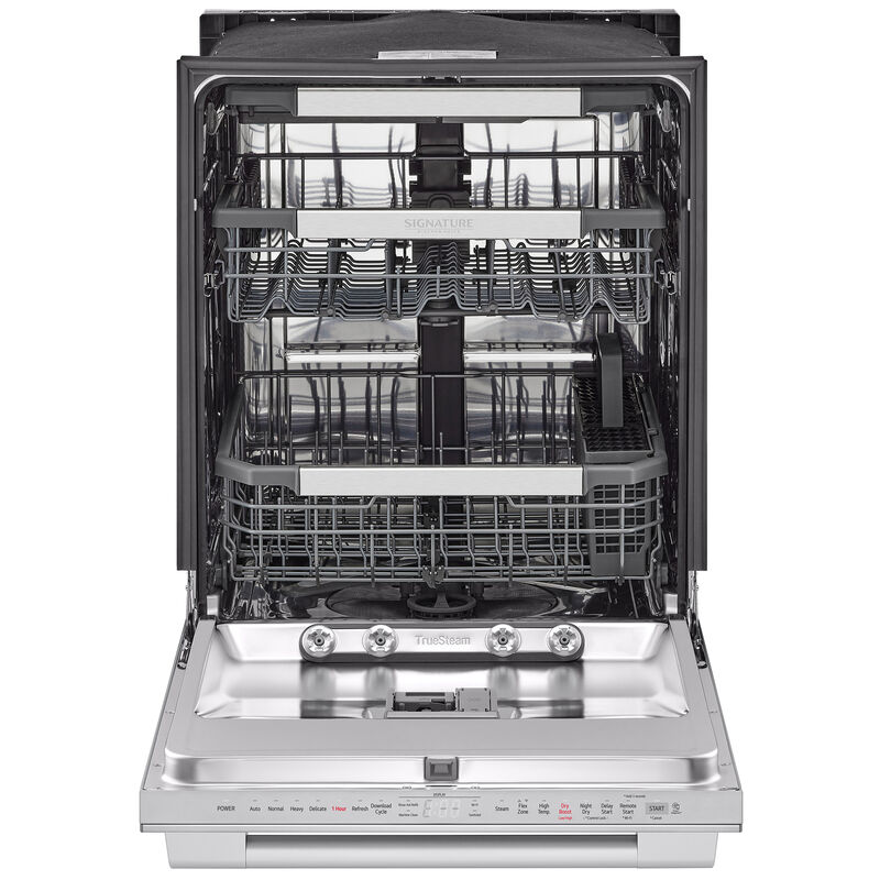 Signature Kitchen Suite 24 in. Top Control Smart Dishwasher with 40 dBa Sound Level, 3rd-Rack & Dynamic Heat Dry - Stainless Steel, , hires