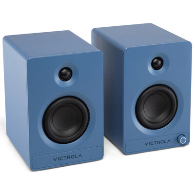 Victrola Tempo Bluetooth Bookshelf Speakers - Blue | VPS-400-BLU