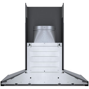 Bosch 800 Series 30 in. Convertible Chimney Style Range Hood with 600 CFM, 4 Fan Speeds & 2 Halogen Lights - Black Stainless Steel, , hires