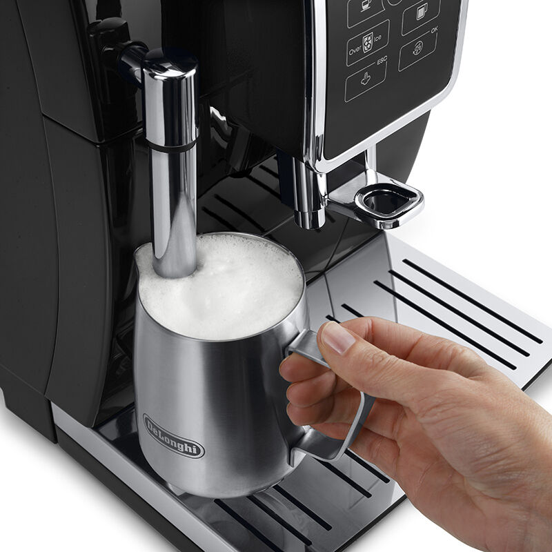 De Longhi Dinamica Automatic Coffee & Espresso Machine with Iced Coffee +  Manual Milk Frother