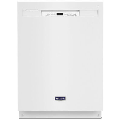 Maytag 24 in. Built-In Dishwasher with Top Control, 50 dBA Sound Level, 14 Place Settings, 5 Wash Cycles & Sanitize Cycle - White | MDB4949SKW