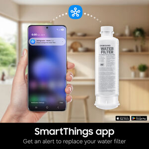 Samsung Bespoke 36 in. 28.6 cu. ft. Smart 4-Door French Door Refrigerator with AI Family Hub+, Beverage Center & Internal Water Autofill Pitcher - White Glass, , hires