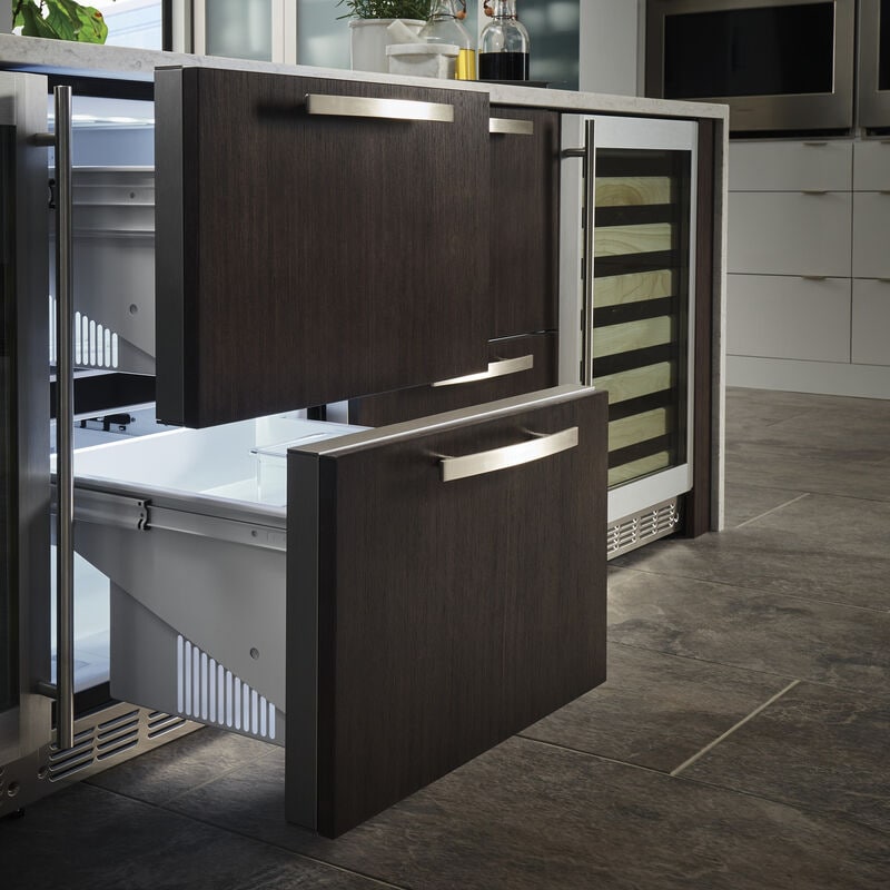 Monogram 24 in. 5 cu. ft. Double Refrigerator Drawers - Custom Panel Ready, , hires