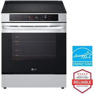 LG 30 in. 6.3 cu. ft. Smart Air Fry True European Convection Slide-In Electric Range with 4 Induction Burners - PrintProof Stainless Steel, , hires