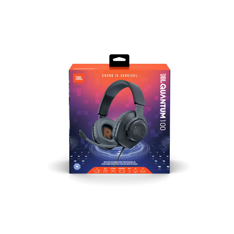 JBL Quantum 100 Surround Sound Wired Gaming Headset for PC, One, Nintendo Switch, and Devices - Black | P.C. Richard & Son
