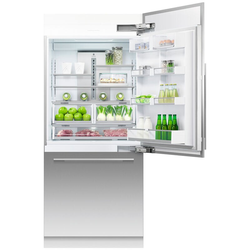 Fisher & Paykel Series 7 36 in. 16.8 cu. ft. Built-In Smart Counter Depth Bottom Freezer Refrigerator with Water Dispenser - Custom Panel Ready, , hires