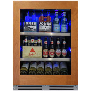 XO 24 in. Built-In/Freestanding Beverage Center with Pull-Out Shelves & Digital Control Left Hinged - Custom Panel Ready, Custom Panel Required, hires