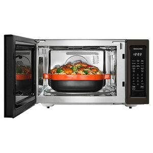 KitchenAid 22 in. 1.5 cu.ft Countertop Microwave with 10 Power Levels & Sensor Cooking Controls - Black Stainless Steel with PrintShield Finish, Black Stainless Steel with PrintShield Finish, hires