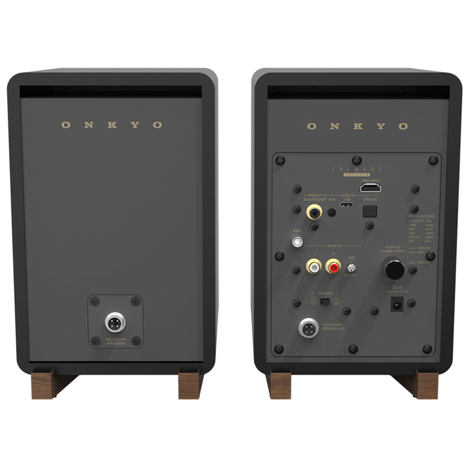 Onkyo 2-Way Powered Monitor Speakers (Pair) - Black | P.C. Richard