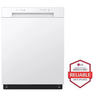 LG 24 in. Built-In Dishwasher with Front Control, 52 dBA Sound Level, 15 Place Settings & 5 Wash Cycles - White, , hires