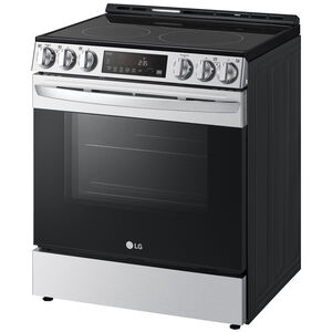 LG 30 in. 6.3 cu. ft. Smart Air Fry True European Convection Slide-In Electric Range with Radiant Burners - PrintProof Stainless Steel, , hires