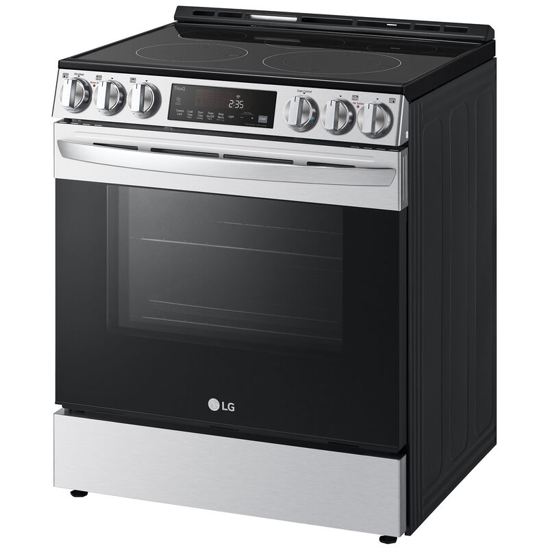 LG 30 in. 6.3 cu. ft. Smart Air Fry True European Convection Slide-In Electric Range with Radiant Burners - PrintProof Stainless Steel, , hires