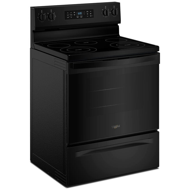 Whirlpool 30 in. 5.3 cu. ft. Air-Fry Standard Convection Electric Range with Radiant Burners - Black, , hires