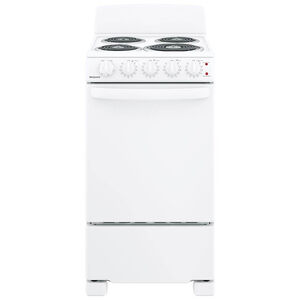 Hotpoint 20" Freestanding Electric Range with 4 Coil Burners, 2.3 Cu. Ft. Single Oven - White, , hires
