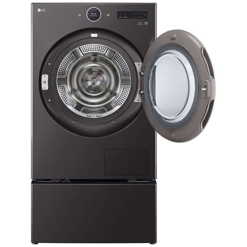 LG 27 in. 7.8 cu. ft. Smart Stackable Ventless Electric Dryer with Heat Pump & Sensor Dry - Black Steel, , hires