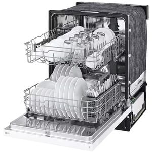 LG 24 in. Built-In Dishwasher with Front Control, 52 dBA Sound Level, 15 Place Settings & 5 Wash Cycles - White, , hires
