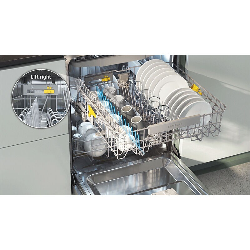 Samsung 24 in. Top Control Smart Dishwasher with 42 dBa Sound Level, 3rd-Rack & Ventilation Drying System - Fingerprint Resistant Stainless, Fingerprint Resistant Stainless, hires