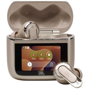 JBL True Adaptive Noise Cancelling True Wireless Headphones with Smart Case design - Latte, , hires
