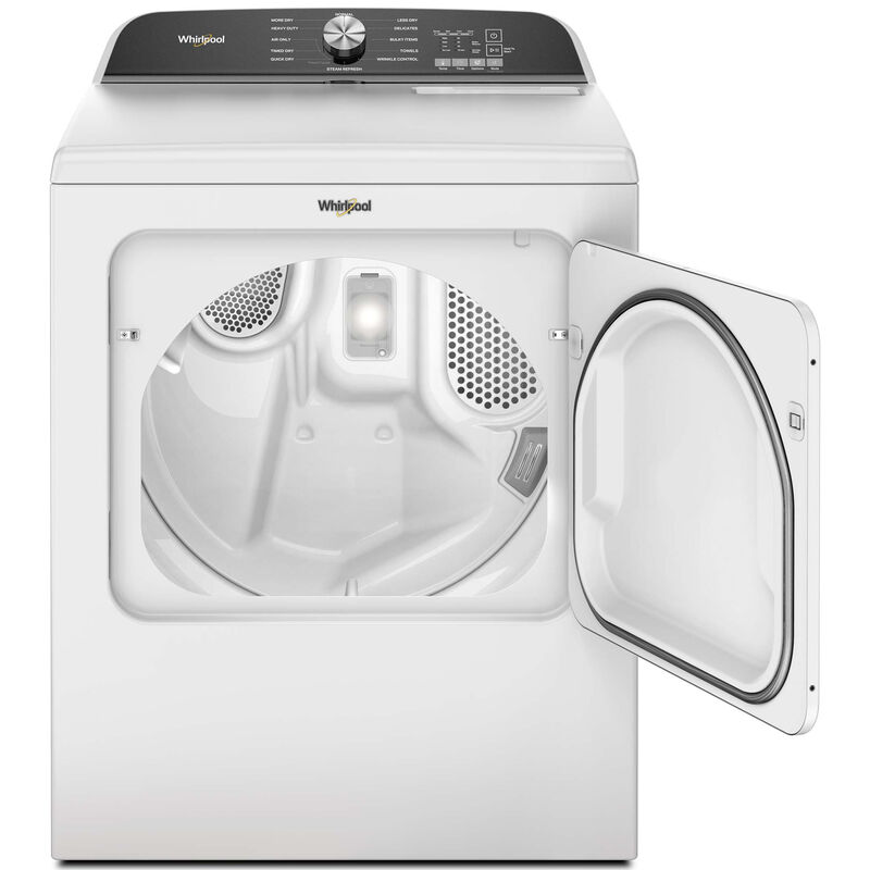 Whirlpool 29 in. 7.0 cu. ft. Electric Dryer with Wrinkle Shield Option, Steam Cycle & Sensor Dry - White, White, hires
