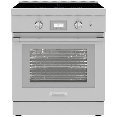 Thermador Professional Series 30 in. 4.4 cu. ft. Smart Convection Oven Freestanding Electric Range with 4 Induction Zones - Stainless Steel | PRI30LBHU