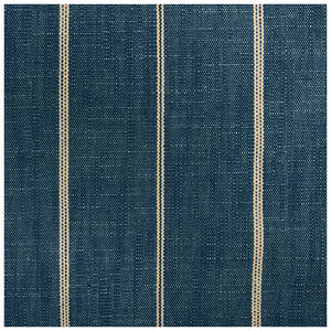 Skyline Furniture Cotton Fabric Twin Size Upholstered Headboard -Indigo Blue Fritz Stripe Print, Indigo, hires