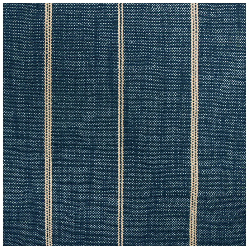 Skyline Furniture Cotton Fabric Twin Size Upholstered Headboard -Indigo Blue Fritz Stripe Print, Indigo, hires