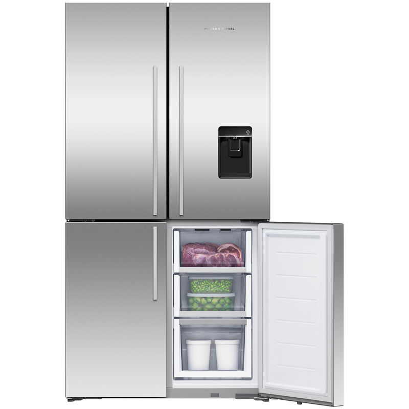 Fisher & Paykel Series 7 36 in. 19 cu. ft. Smart Counter Depth 4-Door French Door Refrigerator with Water Dispenser - Stainless Steel, , hires
