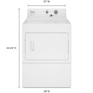 Whirlpool 27 in. 7.4 cu. ft. Non-Coin Commercial Electric Dryer - White, , hires