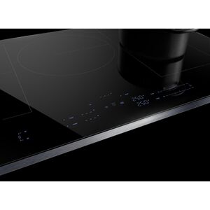 JennAir Lustre Stainless 30 in. 4-Burner Smart Induction Cooktop with Simmer Burner & Power Burner - Black with Stainless Steel, , hires