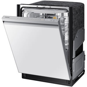 Samsung Bespoke 24 in. Top Control Smart Dishwasher with 42 dBa Sound Level, 3rd-Rack, Smart Dry & Pocket - White Glass, White Glass, hires