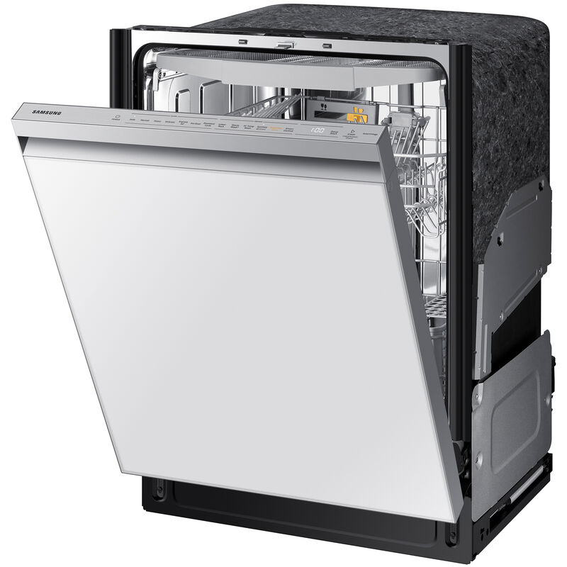 Samsung Bespoke 24 in. Top Control Smart Dishwasher with 42 dBa Sound Level, 3rd-Rack, Smart Dry & Pocket - White Glass, White Glass, hires
