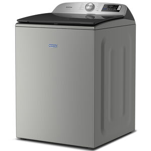 Maytag Pet Pro 27 in. 5.2 cu. ft. Smart Top Load Washer with Agitator & Sanitize with Oxi - Classic Silver, , hires